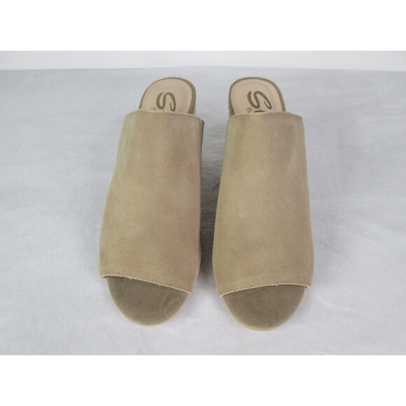 Sbicca Helena Natural 9 Mule Open Toe Suede Leather Upper Rope Heel 3" 601 - Picture 7 of 7